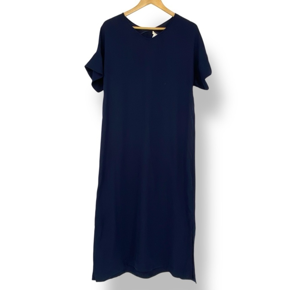 CHICO'S Long Elegant Navy Blue Dress Size 1 (medium)